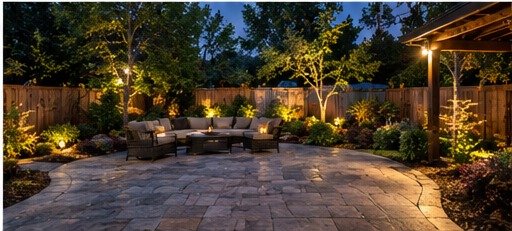 Exterior landscaping layout