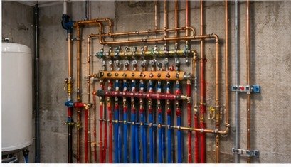 Plumbing rough-in layout